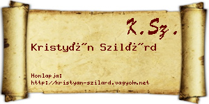 Kristyán Szilárd névjegykártya