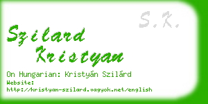 szilard kristyan business card